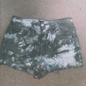 Aeropostale Green Tie-Dye Shorts
